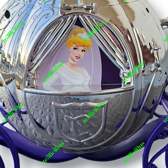 Disney Accents Disney 0 Cinderella Platinum Silver Carriage Popcorn